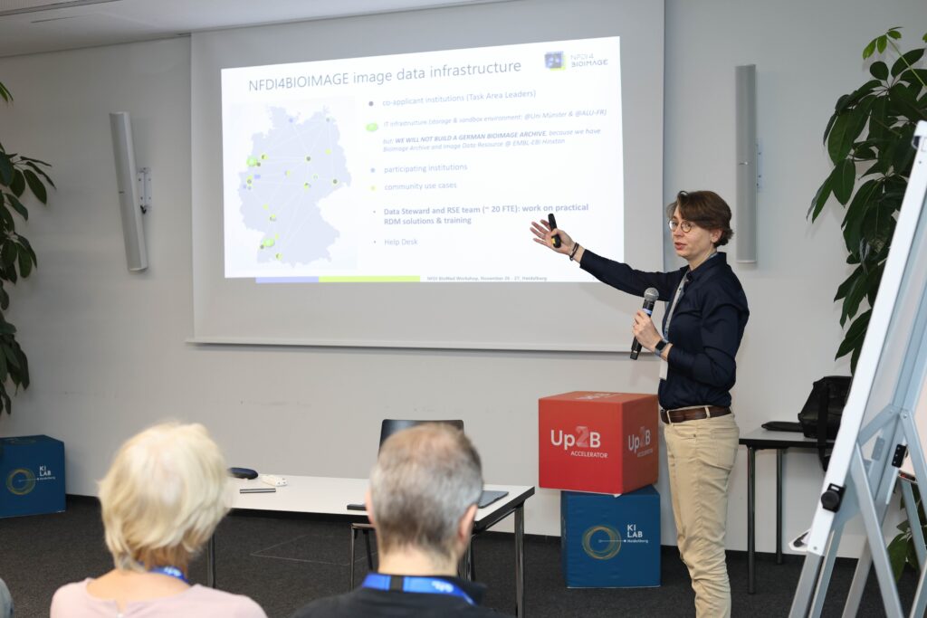 Picture of Stefanie Weidtkamp-Peters giving a talk