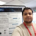 Selfie in front of a poster at ICBP
